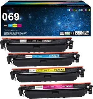 MF753Cdw 069 Toner Cartridge 4Pack Compatible Canon 069 069H Replacement for Canon Color MF753Cdw,MF751Cdw LBP674Cdw Printers Toner (Black,Cyan,Magenta,Yellow)