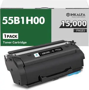 55B1H00 Black Toner Cartridge 55B1000 MS331dn High Yield Remanufactured Compatible for Lexmark 55B1H00 MS431dn Toner for MS431dw MX331adn MX431adn MX431adw MX432adwe Printer (15,000 Pages, 1-Pack)