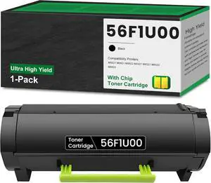 56F1U00 Black Ultra High Yield Toner 25,000 Pages Remanufactured 56F1U00 Replacement for Lexmark 56F1U00 for MS521dn MS621dn MS622de MX521de MX521ade MX522adhe MX622ade MX622adhe Printer, 1-Pack