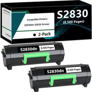 APRONE S2830dn S2830 High Capacity Toner Cartridge Compatible for Dell S2830dn S2830 Series GGCTW, 593-BBYP, FR3HY, CH00D, 593-BBYP, 3RDYK, TC2RH, 593-BBYO (8,500 Pages,2-Pack)