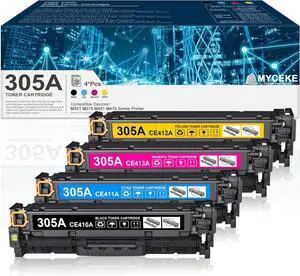 305A Toner Cartridge Replacement for HP 305A CE410A CE411A CE412A CE413A Toner for Laser Pro 400 Color M451dn M451dw M451nw Pro 300 M375nw M475dw M475dn Printer (4 Pack, Black/Cyan/Magenta/Yellow)