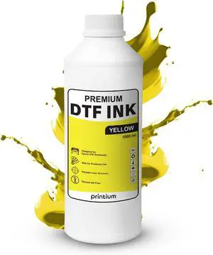 DTF Ink Yellow 1000ML (33.8 fl oz) Refill  Bright Color, Clog-Free Formula  Compatible with All DTF Printheads Including I3200, XP600, L1800, ET8550  Reliable Color Accuracy & Smooth Ink Flow