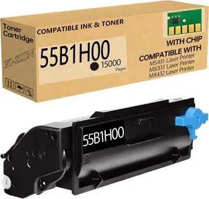 K-ZIN 55B1H00 Toner Cartridge (with Chip) 15000 Page Yield Compatible with Lexmark 55B1H00/55B1000/55B1X00 Toner Works with MS331dn/MS431dn/MS431dw/MX331adn/MX431adn/MX431adw/MX432adwe Printers Toner