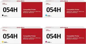 054 H 4-Color High Yield Toner Cartridge Set Replacement for Canon 054 Toner Cartridge Set Compatible with Color ImageClass LBP622Cdw, LBP623Cdw, MF641Cdw, MF642Cdw, MF644Cdw (1B 1C 1M 1Y, 4 Pack)