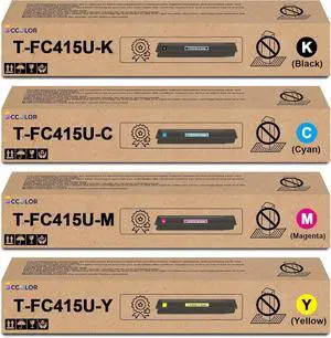 4515AC T-FC415U Toner Cartridge Compatible for Toshiba T-FC415U T-FC415U-K T-FC415U-C T-FC415U-M T-FC415U-Y Toner Cartridge Replacement for Toshiba E-Studio 2515AC 3015AC 3515AC 4515AC 5015AC