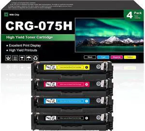 Compatible CRG-075H CRG075H High Yield Toner Cartridges, Replacement for Canon ImageCLASS LBP646Cdw LPB647Cdw MF662Cdw MF663Cdw MF665Cdw Printers Combo Pack
