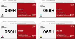069H Toner Cartridges Set MF753Cdw Compatible with Canon 069H 069 Toner Cartridge Replacement for Canon imageCLASS MF753Cdw MF751Cdw LBP674Cdw LBP673Cdw LBP674Cx MF752Cdw MF756Cx Printer, 4 Pack