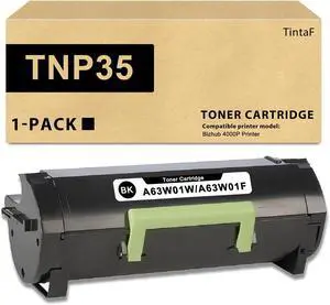 Compatible Minolta TNP-35 TNP-38 Toner Cartridge A63W01W A63W01F Replacement for Konica Minolta TNP35 TNP-35 TNP38 TNP-38 Toner Cartridge for Bizhub 4000P Printer 1-Pack, Black