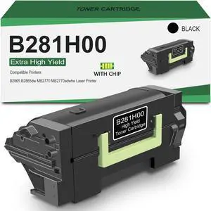 B281H00 High Yield Toner Cartridge Replacement for Lexmark B281H00 Black Toner Cartridge B2865 B2865dw MB2770 MB2770adwhe Laser Printer Toner, 1-Pack [15,000 Pages]