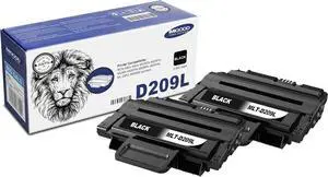 MLT-D209L Black Toner Cartridge (with Chip) Replacement Compatible for Samsung SCX-482x 4824 4824FN 4825FN 4826N 4826FN 4828FN 4828HN ML-2853 2855ND Printers (2 Pack)
