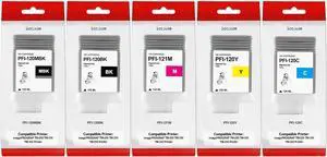 PFI-121 Ink/PFI-121 PFI121 Pigment Ink Tank Bundle Compatible for Canon PFI-121M PFI-120MBK PFI-120BK PFI-120C PFI-120Y Ink Tank Replacement for Canon imagePROGRAF TM-250 TM-350 TM-355 Ink Tank Set