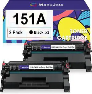 Compatible W1510A Toner Cartridge Replacement for HP 151A W1510A Black Toner Cartridge Compatible for Laserjet Pro 4003dw/MFP 4103fdw/4103fdn Printers (Black, 2-Pack, with Chip)