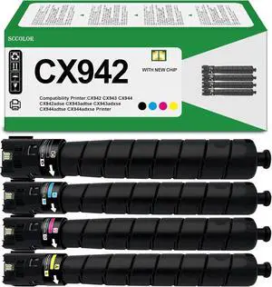 CX942 Toner Cartridge High Yield Compatible 83D0HK0 83D0HC0 83D0HM0 83D0HY0 Replacement for Lexmark CX942 CX943 CX944 CX942adse CX943adtse CX943adxse CX944adtse CX944adxse Printer