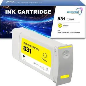 Remanufactured 831 Yellow Ink Cartridge Replacements for HP 831 Yellow Ink Work for HP Latex 310 330 360 Printers
