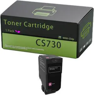CS730 Toner Cartridge Compatible for Lexmark CX735 CX735adse CX737 CX737adzse Printers, High Yield 6000 Pages, Clear and Sharp, Quick to Adapt (1 Pack Magenta)