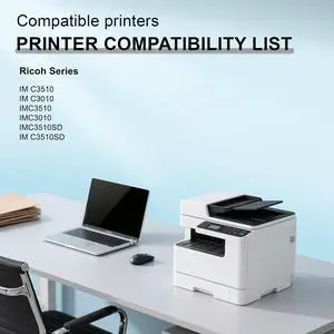 IM C3510 IM C3010 Toner Cartridge Extra High Yield 842550 842551 842552 842553 Toner Replacement for Ricoh IMC3010 IMC3510 IM C3510 IM C3010 Printers (4-Pack Black Cyan Magenta Yellow)