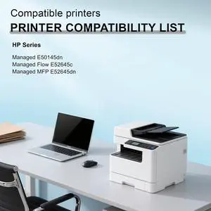 SRITE W9008 W9008MC Black Toner Cartridge Black with Chip Replacement for HP Laserjet Managed E50145dn Flow MFP E52645c E52645dn Printer (1-Pack 25,000 Pages)