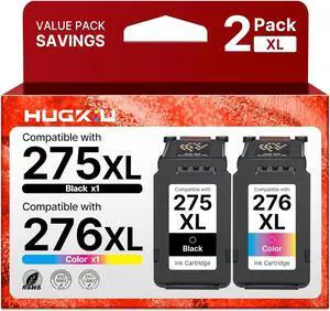 275XL 276XL Replacement for 275 and 276 XL Ink Cartridges for Canon Printer Ink 275 276 Combo Pack Works with PIXMA TR4720 TS3522 TR4700 TS3720 TS3722 TS3500 TR4722 (2 Pack) Printing Home Black