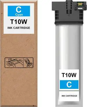 Remanufactured T10W200 T10W Ink Cartridge High Yield T10W Cyan Ink T10W200 Compatible with Workforce Pro WF-C5390 WF-C5890 Color Printer Ink (1PK,Cyan)