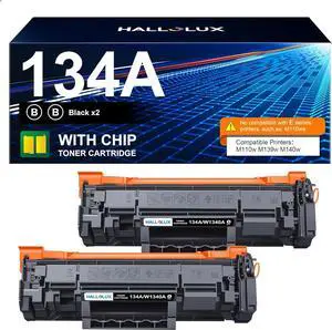 134A Toner Cartridges 2 Black with Chip Replacement for 134A W1340A 134X W1340X Toner Cartridges Compatible with HP 209dw MFP M234dw M234sdw Printer (2 Black)