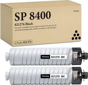 SP 8400 SP8400 821276 Black High Yield Toner Cartridge Replacement for Ricoh SP8400 821276 Black Toner for SP 8400DN Savin SP 8400DN Lanier SP 8400DN Printer (2-Pack, Black)