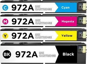 972A PageWide Cartridge Replacement for HP 972 for HP972 for HP972A | Up to 3,500 Pages (4 Pack, F6T80AN/L0R86AN/L0R89AN/L0R92AN) 972A PageWide Cartridge Replacement for HP 972 for HP972 for HP972A | Up to 3,500 Pages (4 Pack, F6T80AN/L0R86AN/L0R89AN/L0R92AN)