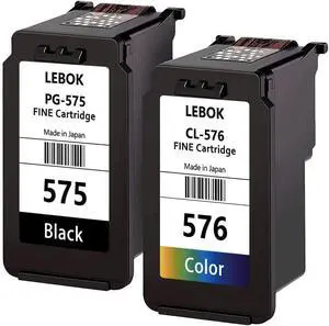 LEBOK for PG-575 CL-576 Fine Ink Cartridges for Canon Pixma TS3550i / TS3551i / TR4750i / TR4751i Printer