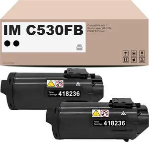 IM C530 IM C530FB IMC530FB IM C530F Toner Cartridge Replacement for Savin Lanier IM C530 IM C530FB Printer Ink -418236, Black