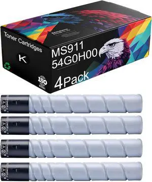 MS911 54G0H00 Toner Cartridge, High Yield 32500 Pages, Reliable Performance Compatible for Lexmark MS911de MX910de MX911dte MX912dxe Printer (Black 4Pack)