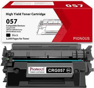057 057H Toner Cartridge Replacement for Canon CRG-057 Cartridge Compatible with LBP220 Series, LBP230 Series, MF440 Series, MF450 Series (Black, 1-Pack)