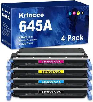 High Yield Remanufactured 645A Toner Cartridge Replacement for HP 645A C9730A C9731A C9732A C9733A for Color 5500 5550 5550dn 5550n 5550dtn 5500dn 5500n Printers (4-Pack)