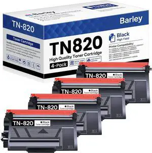 TN820 TN-820 Black Toner Cartridge Compatible TN820 Toner Replacement for Brother TN820 TN-820 HL-L6200DW MFC-L6800DW MFC-L5900DW MFC-L5850DW Toner (4 Pack).