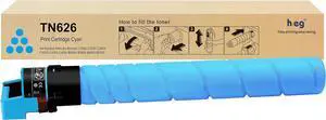 HEG TN626 TN626C Cyan Toner Cartridge Replacement for Konica Minolta Bizhub C250i C300i C360i C450i C550i C650i B300i B360i B450i B550i Printer(1 Pack)