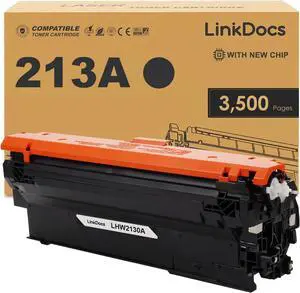 LinkDocs 213A W2130A Black Toner Cartridge Replacement for HP Enterprise 5700 MFP 5800 6700 6701 6701dn MFP 6800 6801 X55745 X57945 X654 X677 Printers