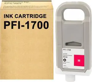 LCL Compatible Ink Cartridge Pigment Replacement for Canon PFI-1700 PFI-1700M 0777C001AA ImagePROGRAF PRO-2000 PRO-4000 PRO-4000S PRO-6000S PRO-4100 PRO-4100S PRO-6000 PRO-2100 PRO-6100 (1PK, Magenta)