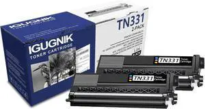 2 Pack TN331 Black Toner Cartridge Replacement for Brother TN331 Work with HL-L8250CDN L8350CDW/CDWT L9200CDW/CDWTMFC-L8600CDW L9550CDW DCP-9050CDN 9055CDN 9270CDN L8400CDN L8450CDW| TN331
