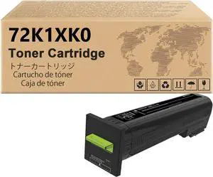 CX820 Toner Cartridge Compatible for Lexmark CX820 72K1XK0 72K1XC0 72K1XM0 72K1XY0 Toner Cartridges Work for Lexmark CS820 CX820 CX825 CX860 Printer 1 Black