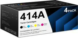 414A Toner Cartridges 4 Pack Replacement for HP 414A W2020A W2021A W2022A W2023A Work with Color Pro MFP M479fdw M479fdn M454dw M454dn Enterprise M480f M455dn Printer Ink 414A