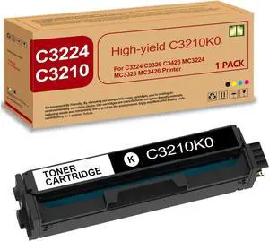 C3210K0 Toner Cartridge (with Chip) Replacement for Lexmark C3224 Black Toner Cartridges Black for C3224 C3326 C3426 MC3224 MC3326 MC3426 Printer Ink (1-Pack)