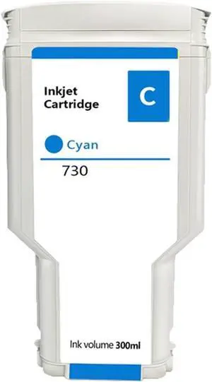 Designjet 730 Ink Cartridges Cyan P2V68A Replacement for HP 730 Cyan Ink Cartridge for Designjet T1600 T1700 T2600 Printer (1 Pack)