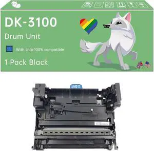 Compatible with Kyocera DK-3100 Drum Unit Work for Kyocera ECOSYS M3040idn M3540idn FS-2100DN Printers, with Chip, High Yield 250000 Pages, Exceptional Color Accuracy (1 Pack Black)