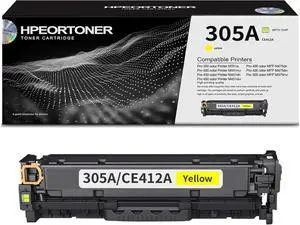 1 Pack 305A / CE412A Yellow Toner Cartridge, High Yield 2,800 Pages, Replacement for HP 305A / CE412A Color Pro 300 Color M351a MFP M375nw Pro 400 M451nw M451dn M451dw Printer