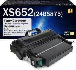 XS652 24B5875 Toner Cartridge Compatible for Lexmark XS652 24B5875 Toner Cartridges for Lexmark XS651 XS652 XS654 XS656 XS658 XS651de XS652de XS654de XS658dfe XS658d