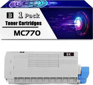 MC770 Toner Cartridges is Compatible for Okidata OKI MC770 MC780 MC780f MC780fx MFP Printers, High Yield 25000 Pages, with Chip for Long-Lasting Durability (1 Pack Black)