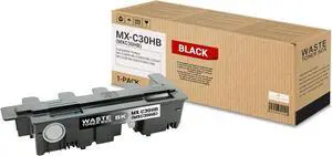 1 Pack MX-C30HB Black Waste Toner Box MX-C30HB High Yield 9,000 Pages Compatible Sharp MX-C304W MX-C300W MX-C303W MX-C250 MX-C301W MX-C300 Printer | MXC30HB