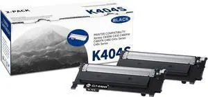 2 PK K404S Black Toner Cartridge 2,500 Pages High-Yield Compatible, K404S, Replacement for Samsung Xpress C430W C430 C480FW C480FN C480 C43x Series C48x Series Printer