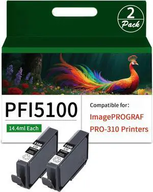 PFI-5100 Ink Cartridges Chroma Optimizer 2 Pcs Compatible for Canon ImagePROGRAF PRO-310 Printers 2-Pack Ink Tank