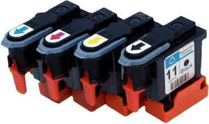 MAXSP Experience Enhanced Print Quality with Compatible 11 Printhead C4810A C4811A C4812A C4813A Compatible for Designjet 500, 500plus,800Copier CC800PS,Business Inkjet 1100 1100d 1200