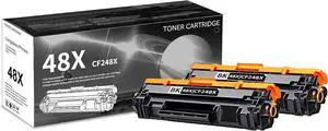 2 PK 48X | CF248X Black Toner Cartridge 2,000 Pages High-Yield Compatible 48X | CF248X, Replacement for HP M15a M15w M28a M28w M29w M30w M31w Printer