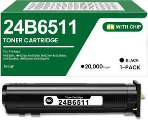 Remanufactured 24B6511 Toner Cartridges with Chip Replacement for Lexmark 24B6511 Toner Cartridge for XC6152 XC6153 XC8155 Printer Ink (1-Pack, Black)